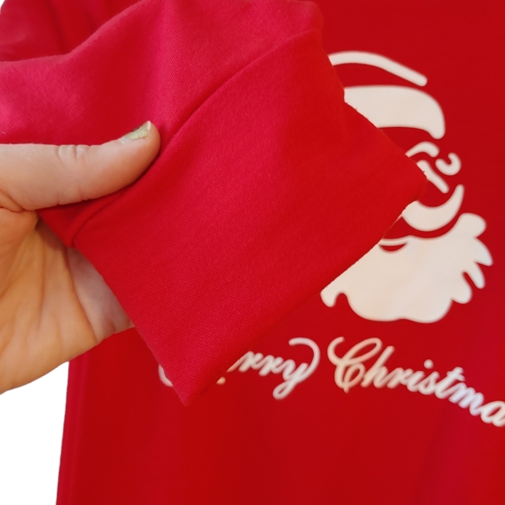 Merry Christmas Red and White Santa Shirt Size Medium - Picture 4 of 7